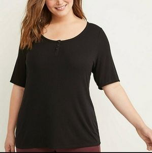 Lane Bryant perfect sleeve Henley tee 26/28